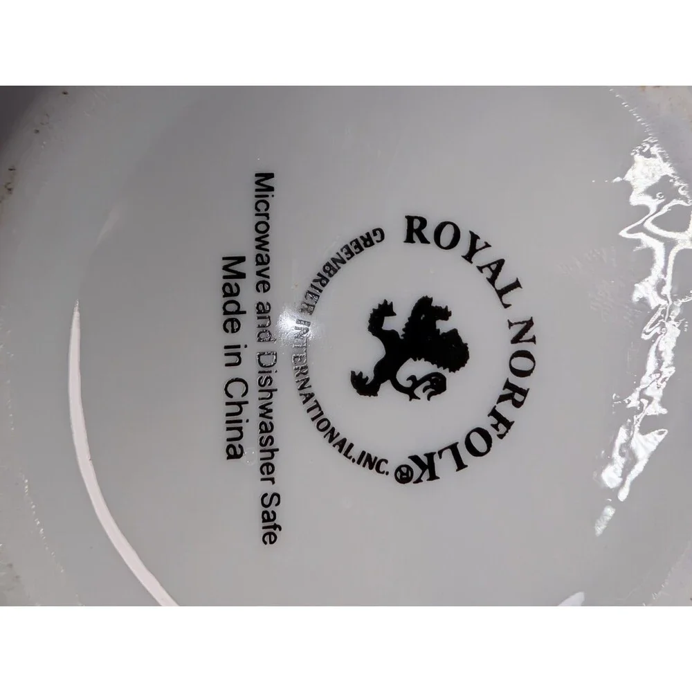 Royal Norfolk Bee Floral Cereal Bowls Set of 4 New Yellow Flowers 5.5